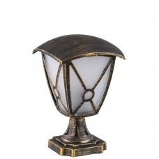 Φωτιστικό Φανάρι Κολωνάκι 1xE27 24cm Αλουμινίου Αντικέ NICK IP44